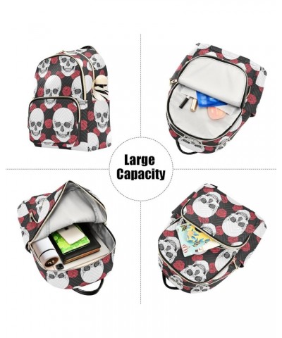 Mini Backpack Purse for Women Lightweight Girls Small Size Skull Tribal Style Rose School Teens College Traveling Small $16.8...