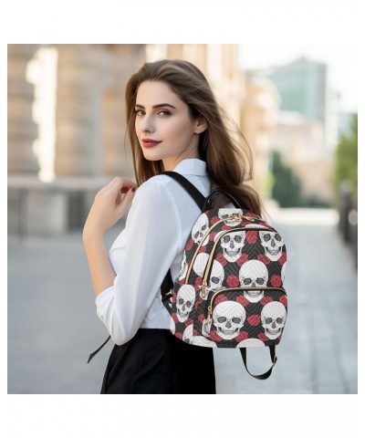 Mini Backpack Purse for Women Lightweight Girls Small Size Skull Tribal Style Rose School Teens College Traveling Small $16.8...