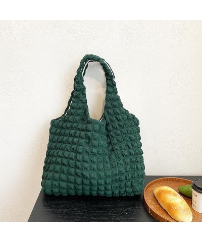 Bubble Hobo Bags for Women Bubble Tote Bag Cloud Shoulder Bag Hobo Bag Casual Purses Satchel Work Bag Dark Green $17.29 Totes