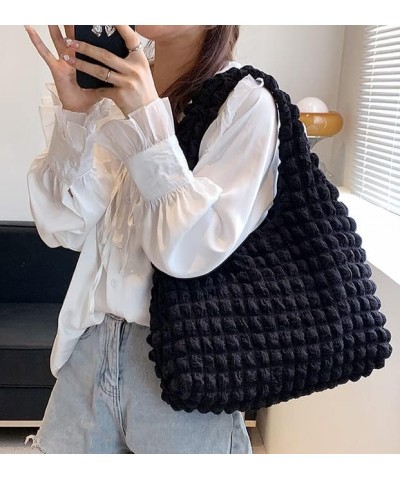 Bubble Hobo Bags for Women Bubble Tote Bag Cloud Shoulder Bag Hobo Bag Casual Purses Satchel Work Bag Dark Green $17.29 Totes