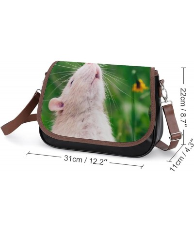 Printed Crossbody Bags Women City Leather Shoulder Bag Satchel Hobo Bags Trendy Cute Hamster Color4 $25.79 Hobo Bags