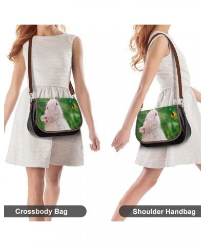 Printed Crossbody Bags Women City Leather Shoulder Bag Satchel Hobo Bags Trendy Cute Hamster Color4 $25.79 Hobo Bags