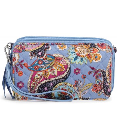 Cotton All in One Crossbody Purse with RFID Protection Provence Paisley $32.80 Crossbody Bags