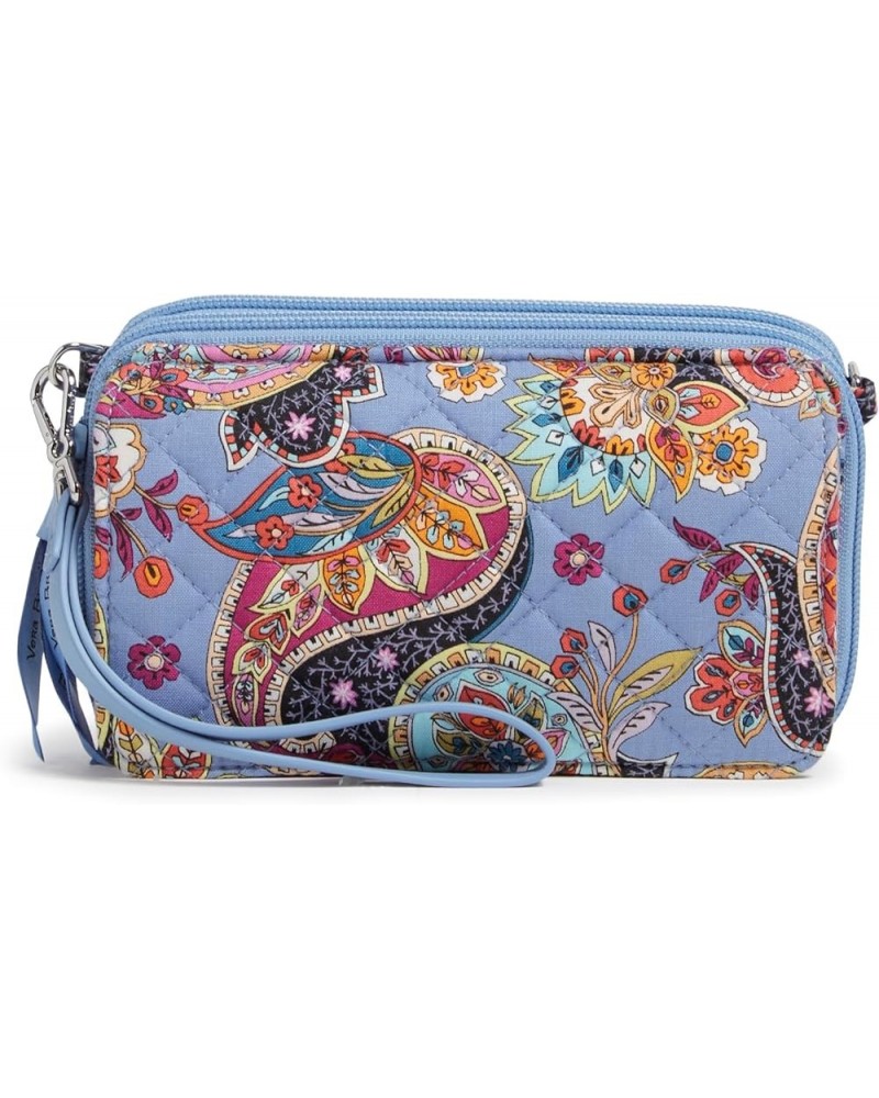 Cotton All in One Crossbody Purse with RFID Protection Provence Paisley $32.80 Crossbody Bags