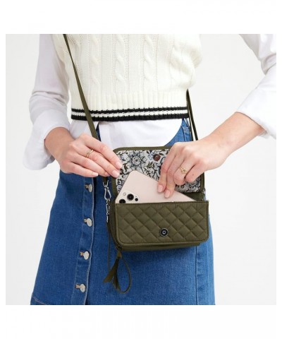 Cotton All in One Crossbody Purse with RFID Protection Provence Paisley $32.80 Crossbody Bags