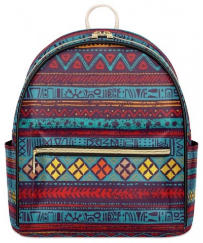 Aztec Backpack Purse for Women PU Leather Lightweight Ladies Shoulder Fashion Satchel Bags Travel Casual Daypack Boho Bohemia...