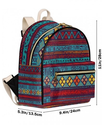 Aztec Backpack Purse for Women PU Leather Lightweight Ladies Shoulder Fashion Satchel Bags Travel Casual Daypack Boho Bohemia...