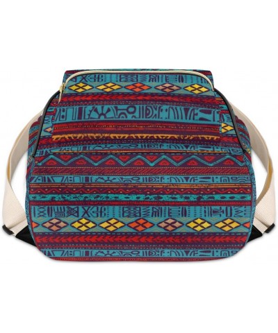 Aztec Backpack Purse for Women PU Leather Lightweight Ladies Shoulder Fashion Satchel Bags Travel Casual Daypack Boho Bohemia...