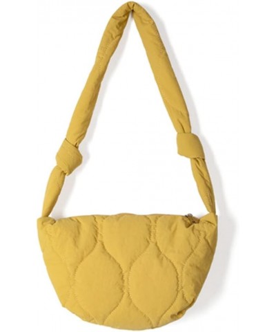 Quilted Tote Bags for Women trendy bags Lightweight Puffer Tote Bag Cotton Padded Shoulder Bag Lattice A-yellow $12.64 Totes