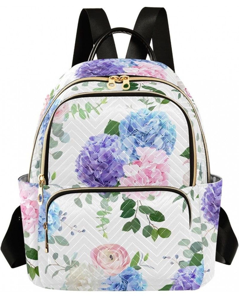 Mini Backpack Purse for Women Lightweight Girls Small Size Hydrangea Flowers School Teens College Traveling Medium $19.13 Bac...