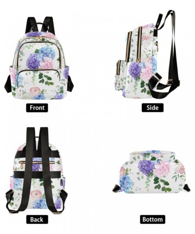 Mini Backpack Purse for Women Lightweight Girls Small Size Hydrangea Flowers School Teens College Traveling Medium $19.13 Bac...