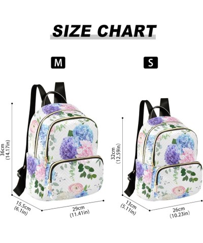 Mini Backpack Purse for Women Lightweight Girls Small Size Hydrangea Flowers School Teens College Traveling Medium $19.13 Bac...