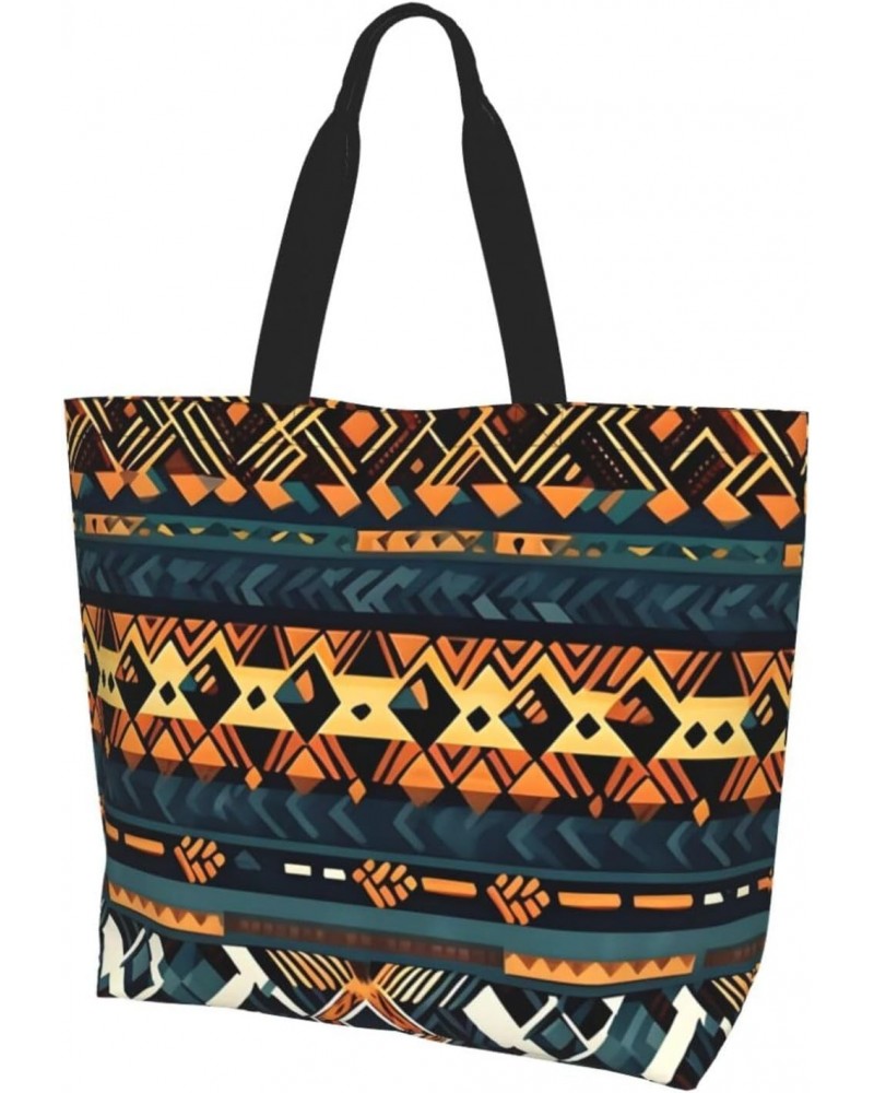 African Tribal Ethnic Texture Women'S Shoulder Shopping Bag, Suitable For Daily Travel Shopping, Handbag Items Storage $14.75...