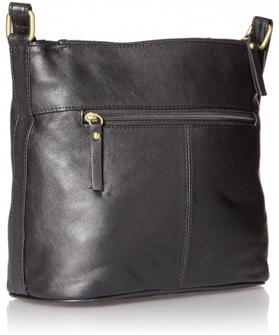 GAL Antique Leather Triple Compartment Shoulder Bag, Black $32.19 Shoulder Bags