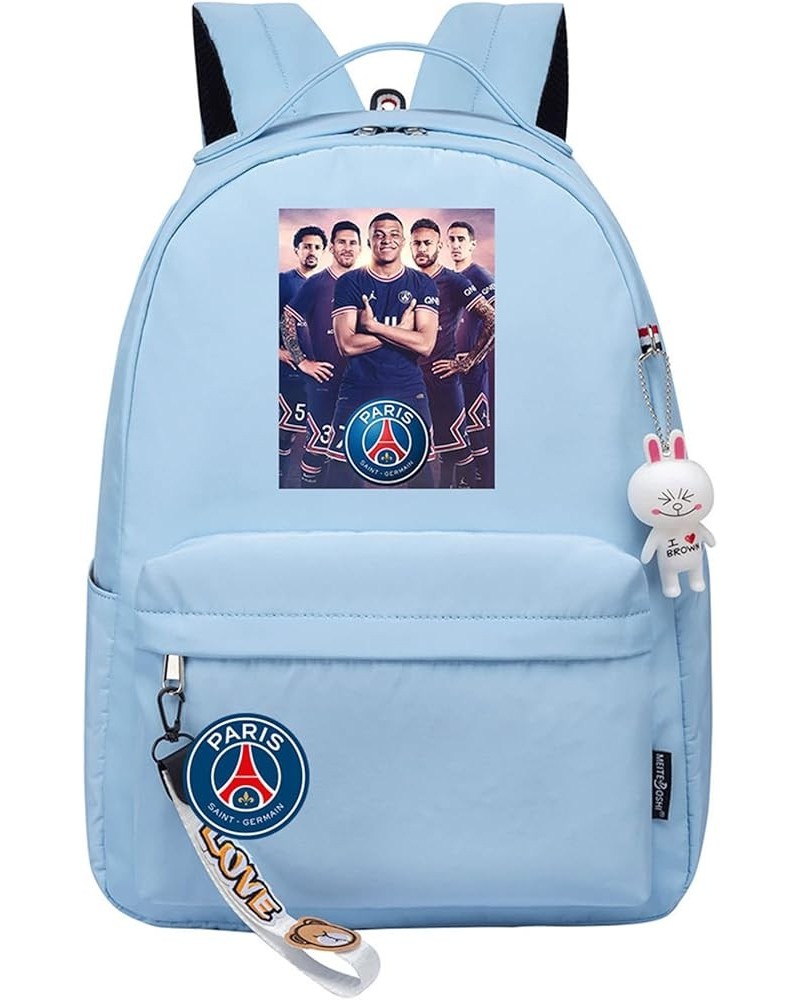 Soccer Star Messi Mbappe Neymar Bookbag-Canvas Knapsack Waterproof Casual Travel Daypack for Outdoor Style 5 One Size $21.44 ...