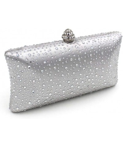 Women Handbags Rhinestone Party Prom Wedding Bride Evening Bags Crystal Party Clutches Bag (Silver) $18.42 Evening Bags