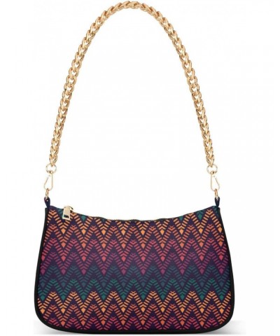 Shoulder Bags for Women, Tribal Zigzag Geometric Clutch Purse Chain Strap Tote Handbag $14.08 Shoulder Bags