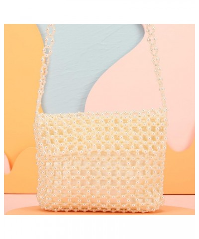 Crossbody Bag Extra Long Strap High End Pearl Novelty Medium Purses and Handbags For Women Ivory $19.42 Crossbody Bags