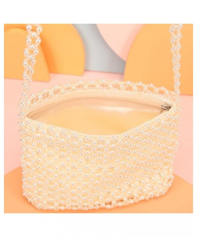 Crossbody Bag Extra Long Strap High End Pearl Novelty Medium Purses and Handbags For Women Ivory $19.42 Crossbody Bags