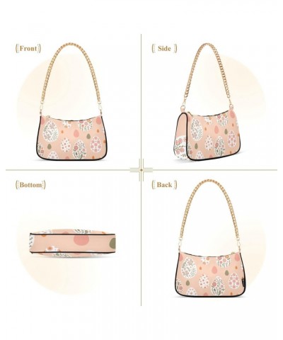 Shoulder Bag Handbags Womens Tote Chain Bag Easter Eggs Flowers Satchel Bags for Women $15.89 Satchels