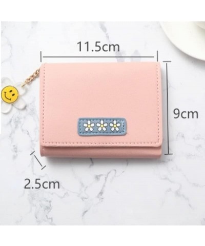 Leather Wallet Pu Leather Women's Wallet Fashion Cute Folding Short Zipper Purse Clutch for Girls Large Capacity Coin Pocket ...