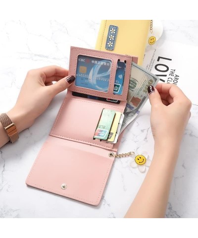 Leather Wallet Pu Leather Women's Wallet Fashion Cute Folding Short Zipper Purse Clutch for Girls Large Capacity Coin Pocket ...