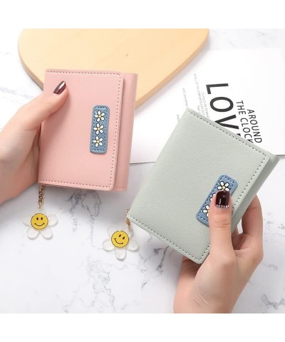 Leather Wallet Pu Leather Women's Wallet Fashion Cute Folding Short Zipper Purse Clutch for Girls Large Capacity Coin Pocket ...