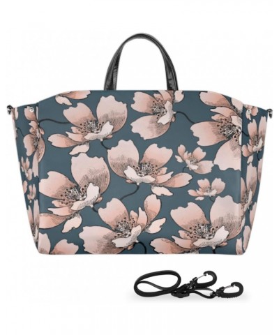 Decorative Flower Bright Large Tote Bag for Women Travel Should Bag Big Oversized Totes Waterproof Crossbody Tote Bag with Ad...