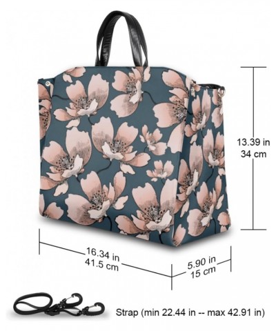 Decorative Flower Bright Large Tote Bag for Women Travel Should Bag Big Oversized Totes Waterproof Crossbody Tote Bag with Ad...