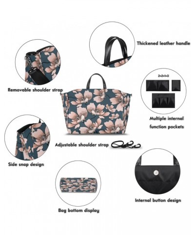 Decorative Flower Bright Large Tote Bag for Women Travel Should Bag Big Oversized Totes Waterproof Crossbody Tote Bag with Ad...