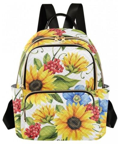 Sunflowers Fashion Backpack Purse for Women Multipurpose Casual Daypack with Multi Pockets & Secured Zipper Ladies Handbag fo...