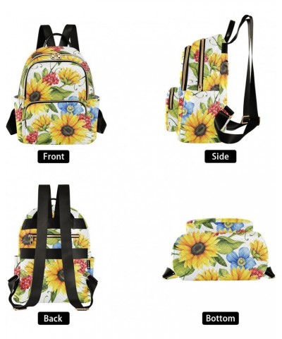 Sunflowers Fashion Backpack Purse for Women Multipurpose Casual Daypack with Multi Pockets & Secured Zipper Ladies Handbag fo...