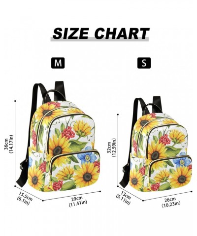 Sunflowers Fashion Backpack Purse for Women Multipurpose Casual Daypack with Multi Pockets & Secured Zipper Ladies Handbag fo...