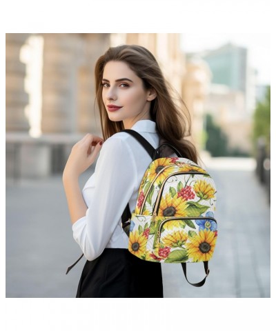 Sunflowers Fashion Backpack Purse for Women Multipurpose Casual Daypack with Multi Pockets & Secured Zipper Ladies Handbag fo...