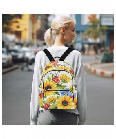 Sunflowers Fashion Backpack Purse for Women Multipurpose Casual Daypack with Multi Pockets & Secured Zipper Ladies Handbag fo...