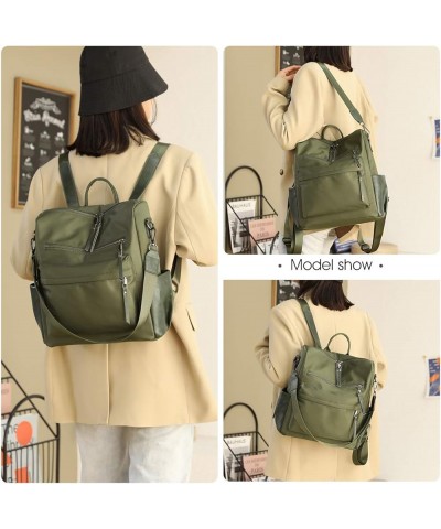 Women's Fashion Backpack Purse Multipurpose Design Convertible Satchel Handbags Shoulder Bag Travel bag Green Nylon $15.89 Ba...