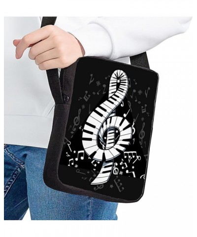 Animal Horse Pattern Women Cross Body Shoulder Bag for School Travel Piano Keys Music Note $10.07 Crossbody Bags