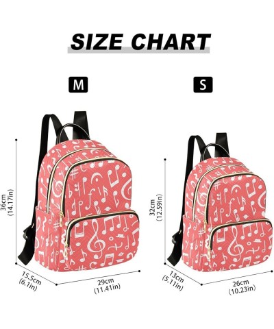 Doodle Music Notes Pink Small Backpack Purse for Women Travel Bag Fashion Daypack Back Pack Shoulder Bag Multicolor Small $14...