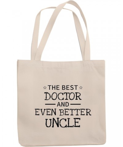 Doctor even better Uncle on family day Natural White Multicolor Canvas Tote Bag 661 $15.30 Totes