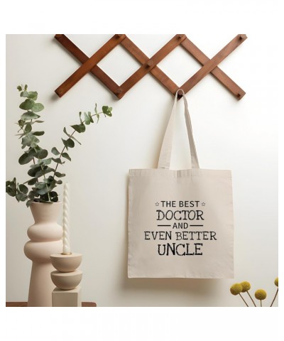 Doctor even better Uncle on family day Natural White Multicolor Canvas Tote Bag 661 $15.30 Totes