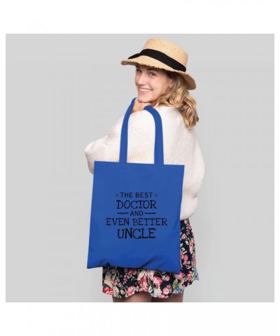 Doctor even better Uncle on family day Natural White Multicolor Canvas Tote Bag 661 $15.30 Totes