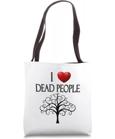 I Heart (Love) Dead People Genealogy Family History Tote Bag $12.25 Totes