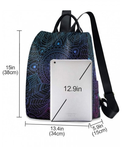 Owl Print Ethnic Backpack Purse for Women Anti Theft Fashion Back Pack Shoulder Bag Ethnic $16.40 Backpacks