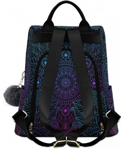 Owl Print Ethnic Backpack Purse for Women Anti Theft Fashion Back Pack Shoulder Bag Ethnic $16.40 Backpacks