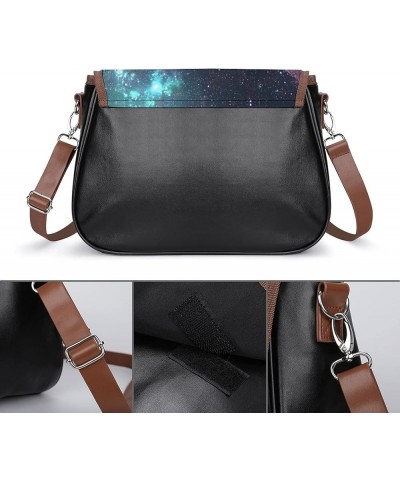 Printed Crossbody Bag Shoulder Bag PU Leather Women's Designer Satchels Black Leopard Skin Color11 $19.68 Satchels