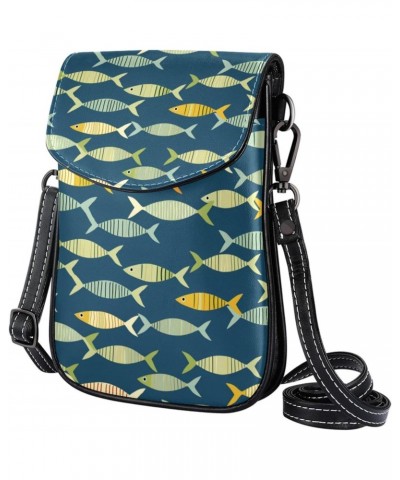 Crossbody Bags for Women,Crossbody Bag Men,Small Sling Bag,Abstract Ocean Fish Sea,Crossbody Purse $14.61 Crossbody Bags