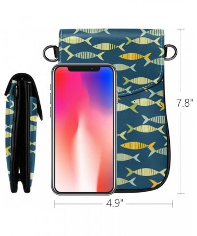 Crossbody Bags for Women,Crossbody Bag Men,Small Sling Bag,Abstract Ocean Fish Sea,Crossbody Purse $14.61 Crossbody Bags