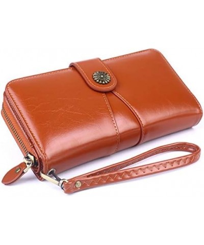 Wallet Women's Card Bag Large Capacity Mobile Phone Bag Stitching Coin Bag Hand Bag (Color : C) B $38.03 Wallets