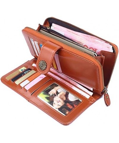 Wallet Women's Card Bag Large Capacity Mobile Phone Bag Stitching Coin Bag Hand Bag (Color : C) B $38.03 Wallets