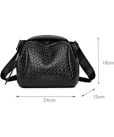 Hand Weaving Large Capacity Shell Bag, 2024 New Pu Leather Shoulder Bag, Casual Bag,Cross-Shoulder For Brown $13.72 Crossbody...